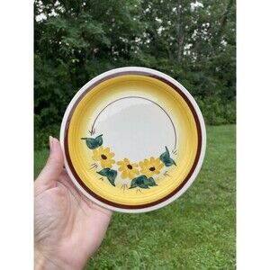 5 Vernon Kilns Brown Eyed Susan Bread Butter Plates 6.25" Ultra 1940s